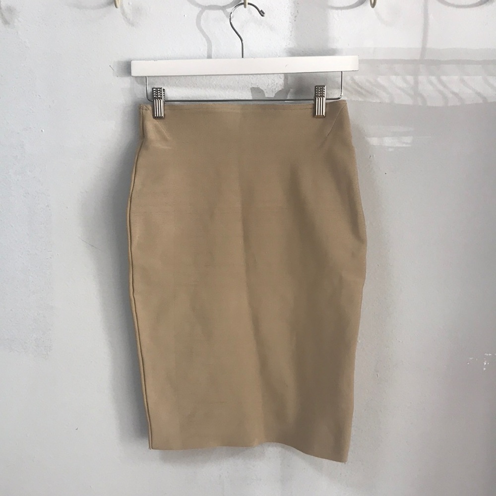 Khaki pencil skirt